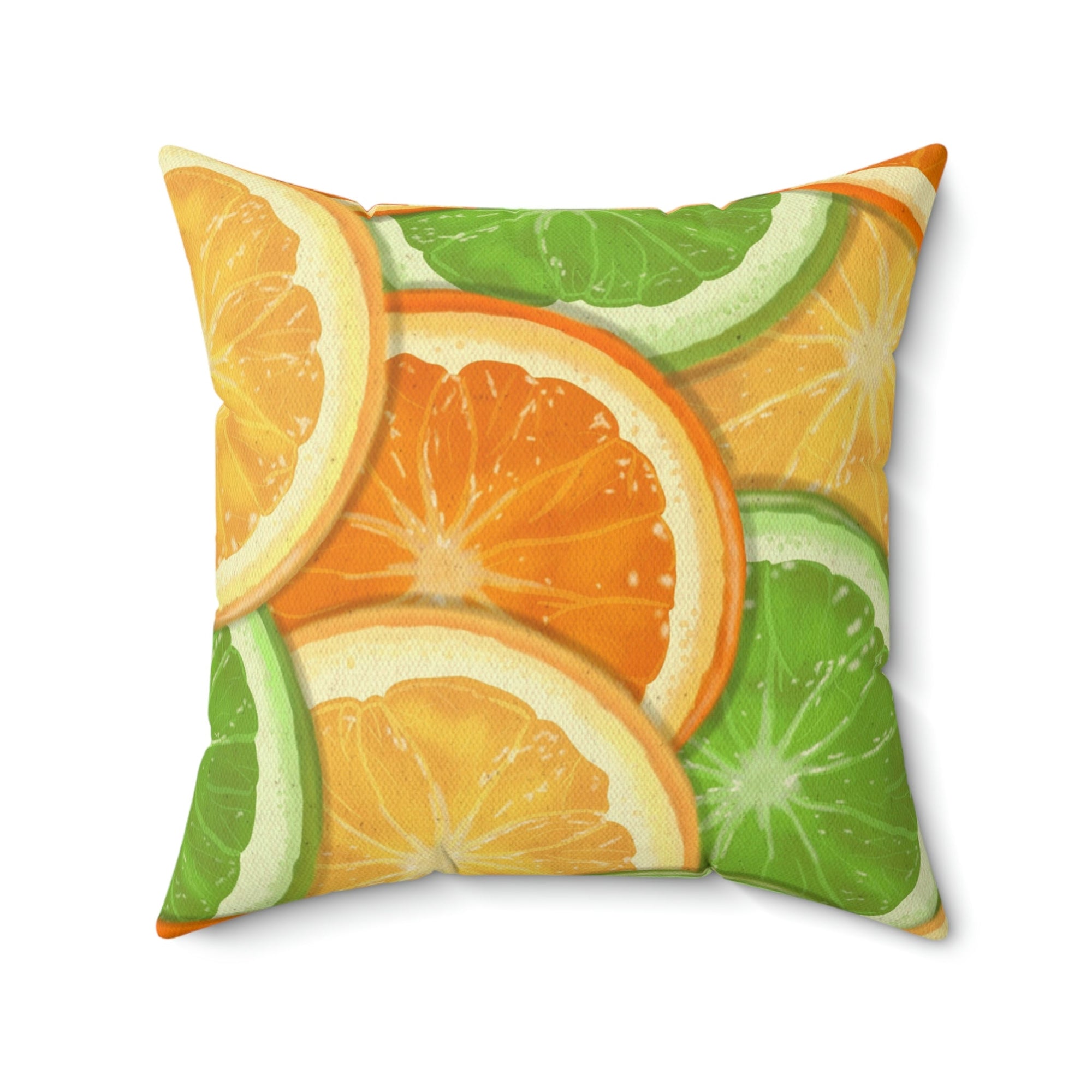 Sour Citrus Square Pillow Home Decor Pink Sweetheart