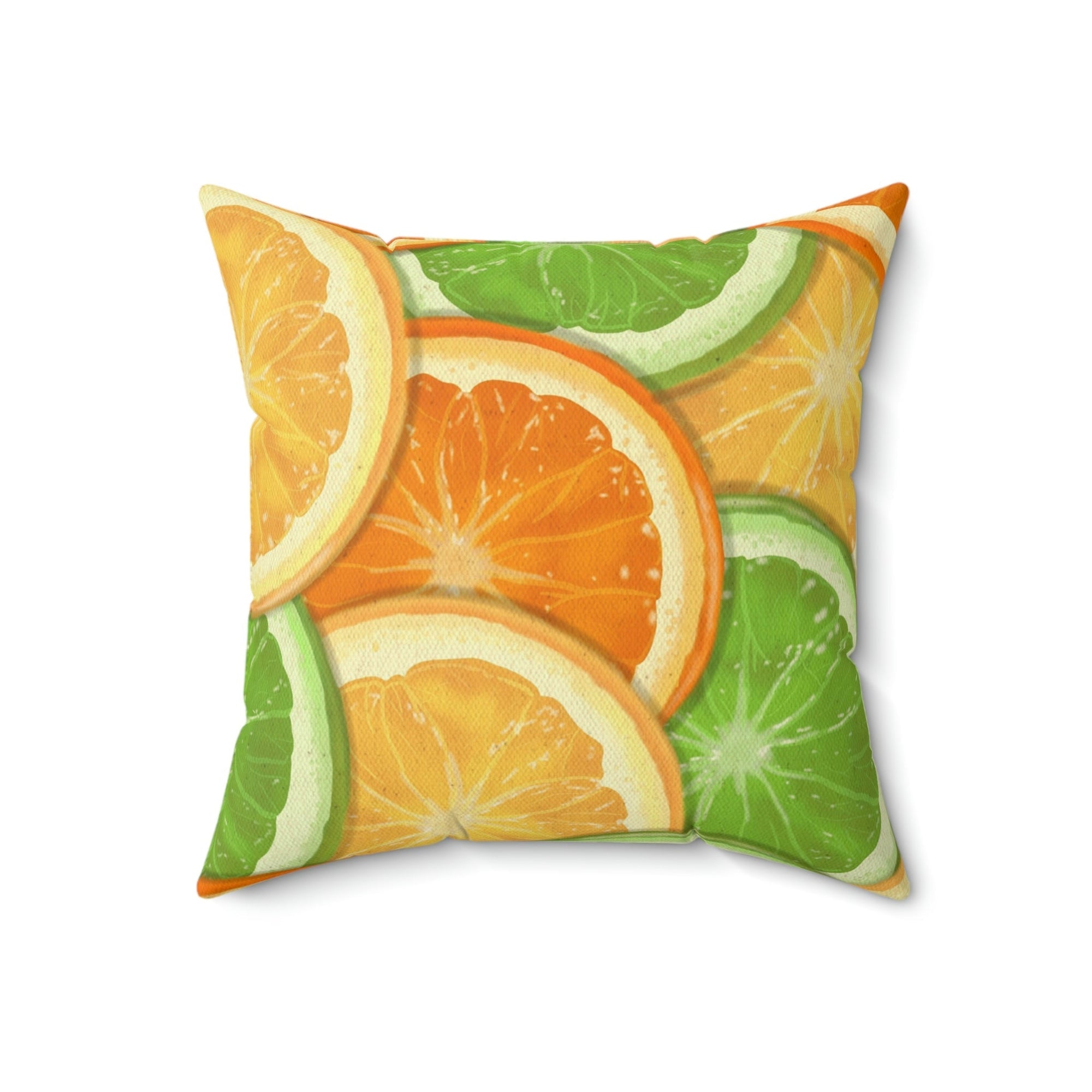 Sour Citrus Square Pillow Home Decor Pink Sweetheart