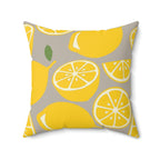 Sour Lemon Drop Square Pillow Home Decor Pink Sweetheart