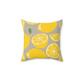 Sour Lemon Drop Square Pillow - Pink Sweetheart