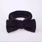 Spa Day Plush Fleece Bow Headband Headbands Pink Sweetheart