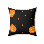 Spooky Pumpkins After Dark Square Pillow Home Decor Pink Sweetheart