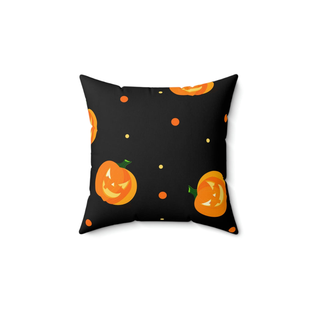 Spooky Pumpkins After Dark Square Pillow Home Decor Pink Sweetheart