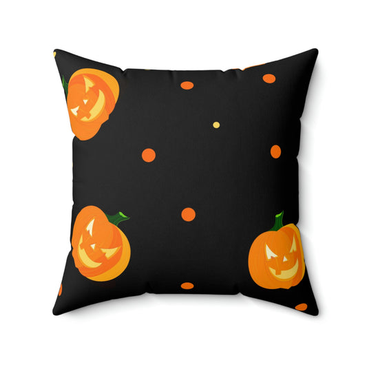 Spooky Pumpkins After Dark Square Pillow Home Decor Pink Sweetheart