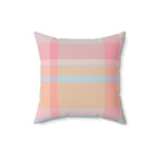 Spring Pastel Plaid Square Pillow Home Decor Pink Sweetheart