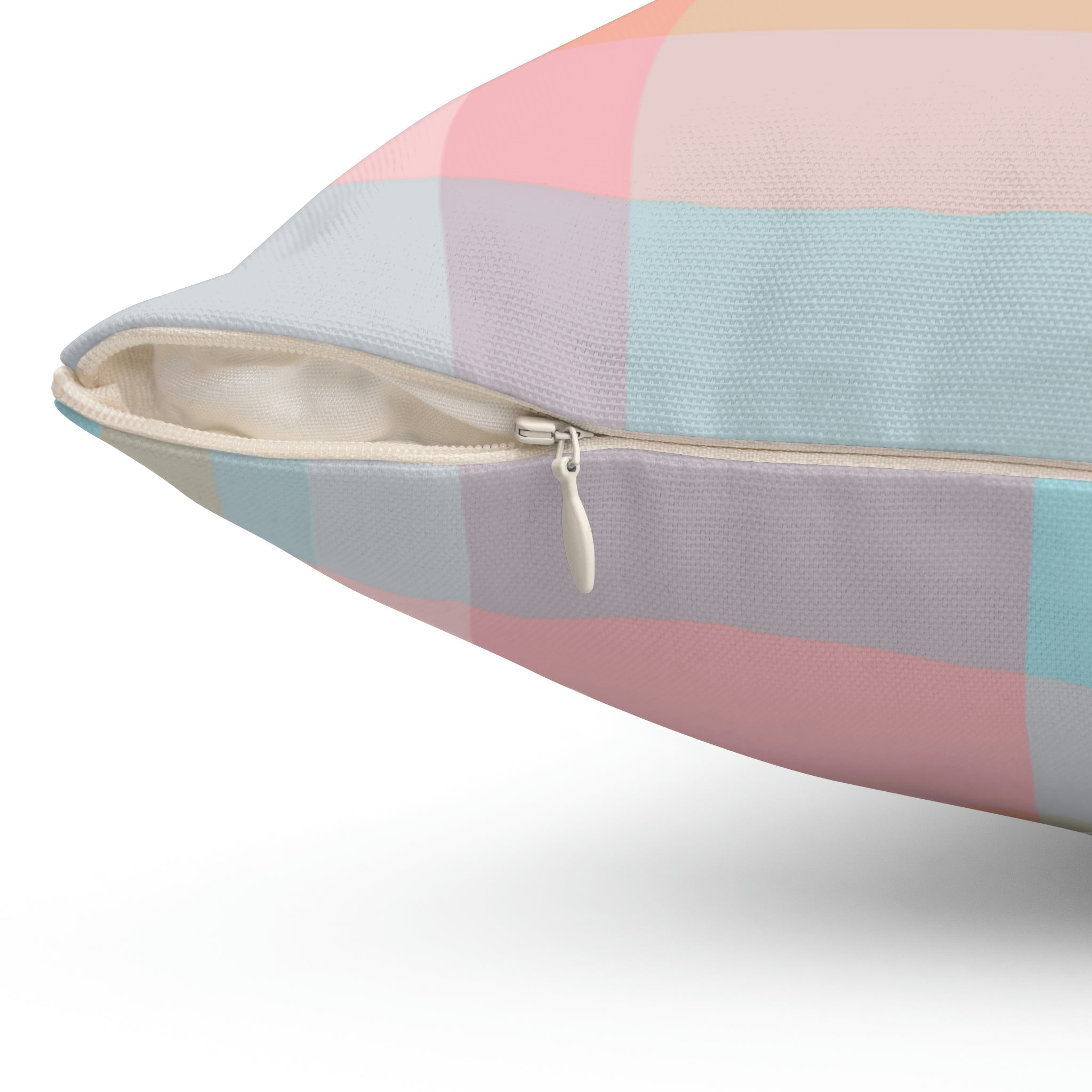 Spring Pastel Plaid Square Pillow Home Decor Pink Sweetheart
