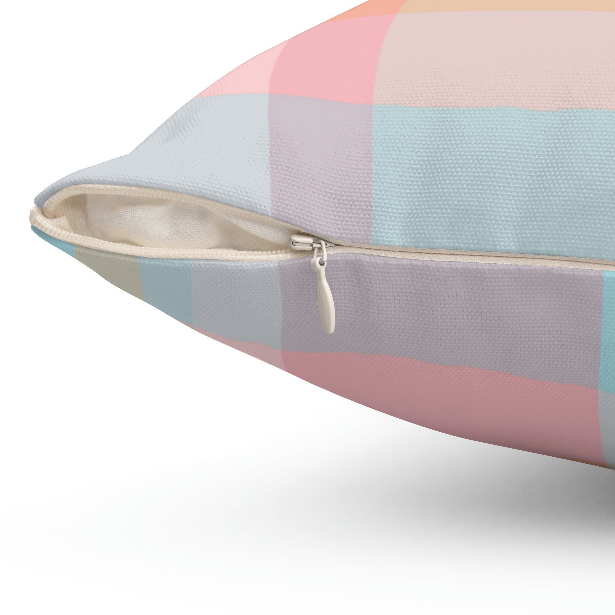 Spring Pastel Plaid Square Pillow Home Decor Pink Sweetheart