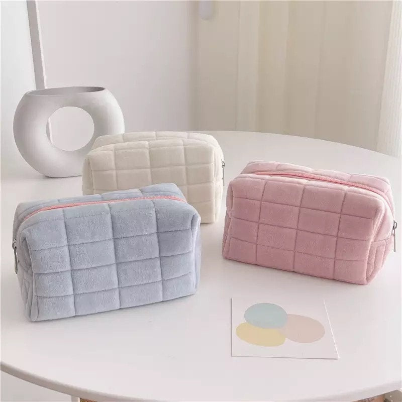 Quilted Makeup Bags Pouches For Women Small For Purse Cute