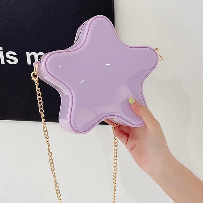 Star Crossbody Mini Jelly Purse  Pink Sweetheart