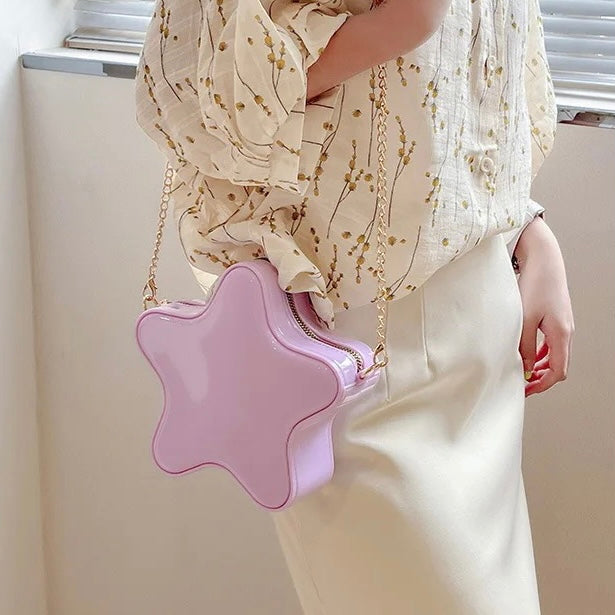 Star Crossbody Mini Jelly Purse  Pink Sweetheart