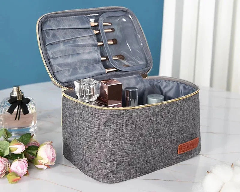 Starry Night Velvet Cosmetic Makeup Bag Cosmetic & Toiletry Bags Pink Sweetheart