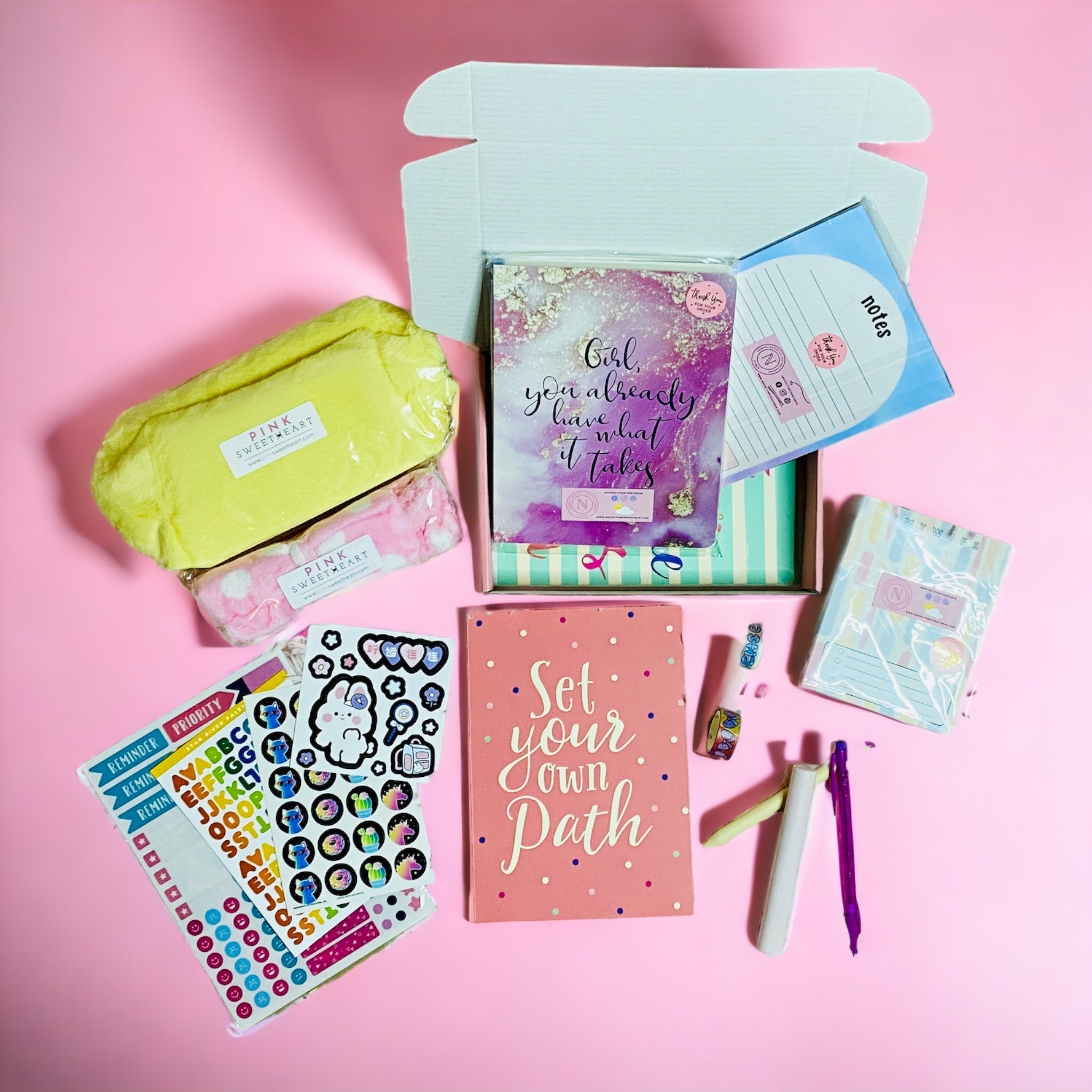 Stationery Surprise Goodies Gift Box Notebooks & Notepads Pink Sweetheart