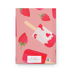 Strawberry Popsicle Hardcover Matte Journal Paper products Pink Sweetheart