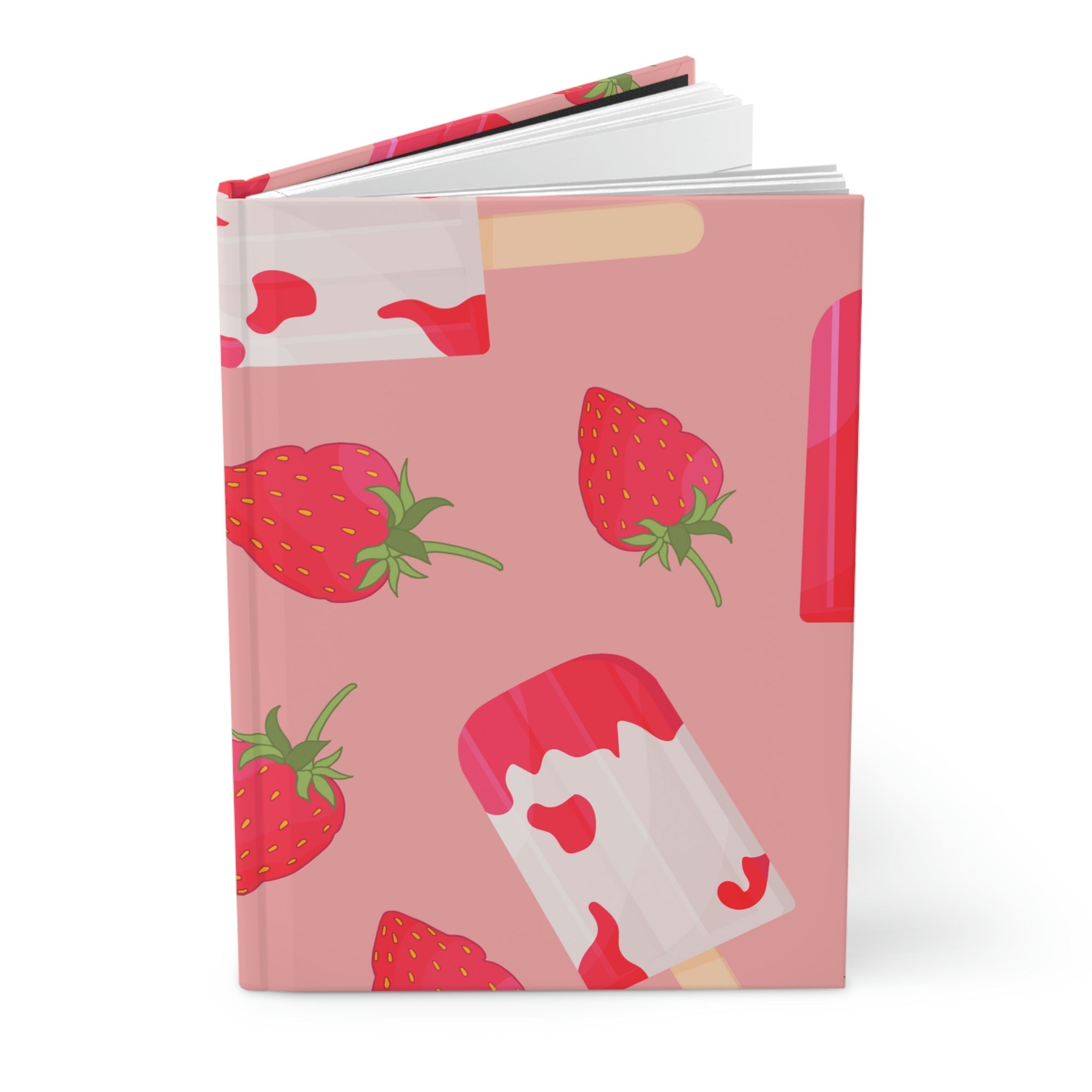 Strawberry Popsicle Hardcover Matte Journal Paper products Pink Sweetheart
