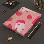 Strawberry Popsicle Hardcover Matte Journal Paper products Pink Sweetheart