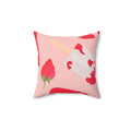 Strawberry Popsicle Square Pillow - Pink Sweetheart