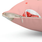 Strawberry Shortcake Square Pillow Home Decor Pink Sweetheart