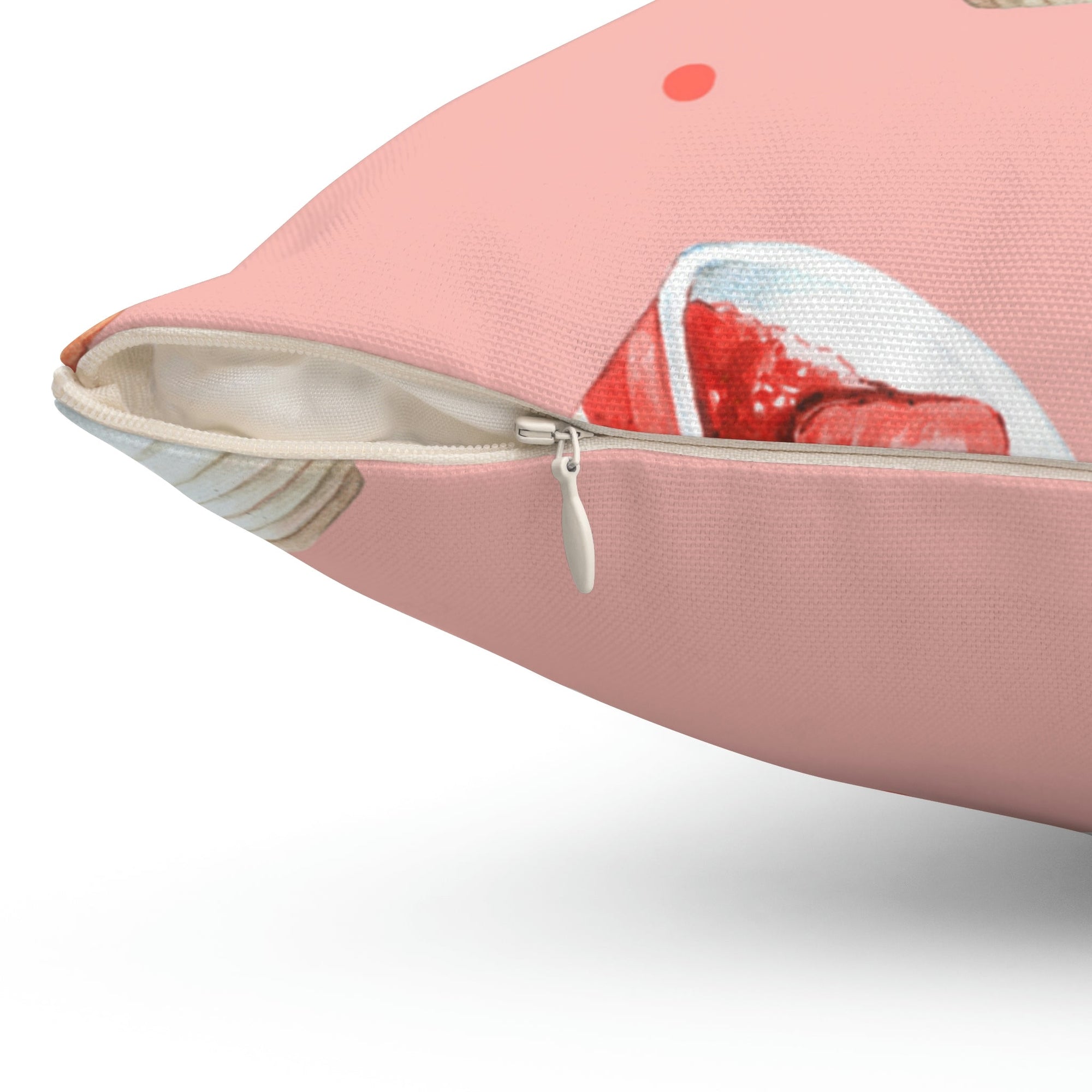 Strawberry Shortcake Square Pillow Home Decor Pink Sweetheart