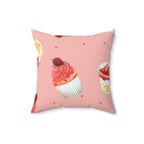 Strawberry Shortcake Square Pillow Home Decor Pink Sweetheart
