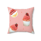 Strawberry Shortcake Square Pillow Home Decor Pink Sweetheart