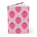 Succulent Strawberries Hardcover Matte Journal Paper products Pink Sweetheart