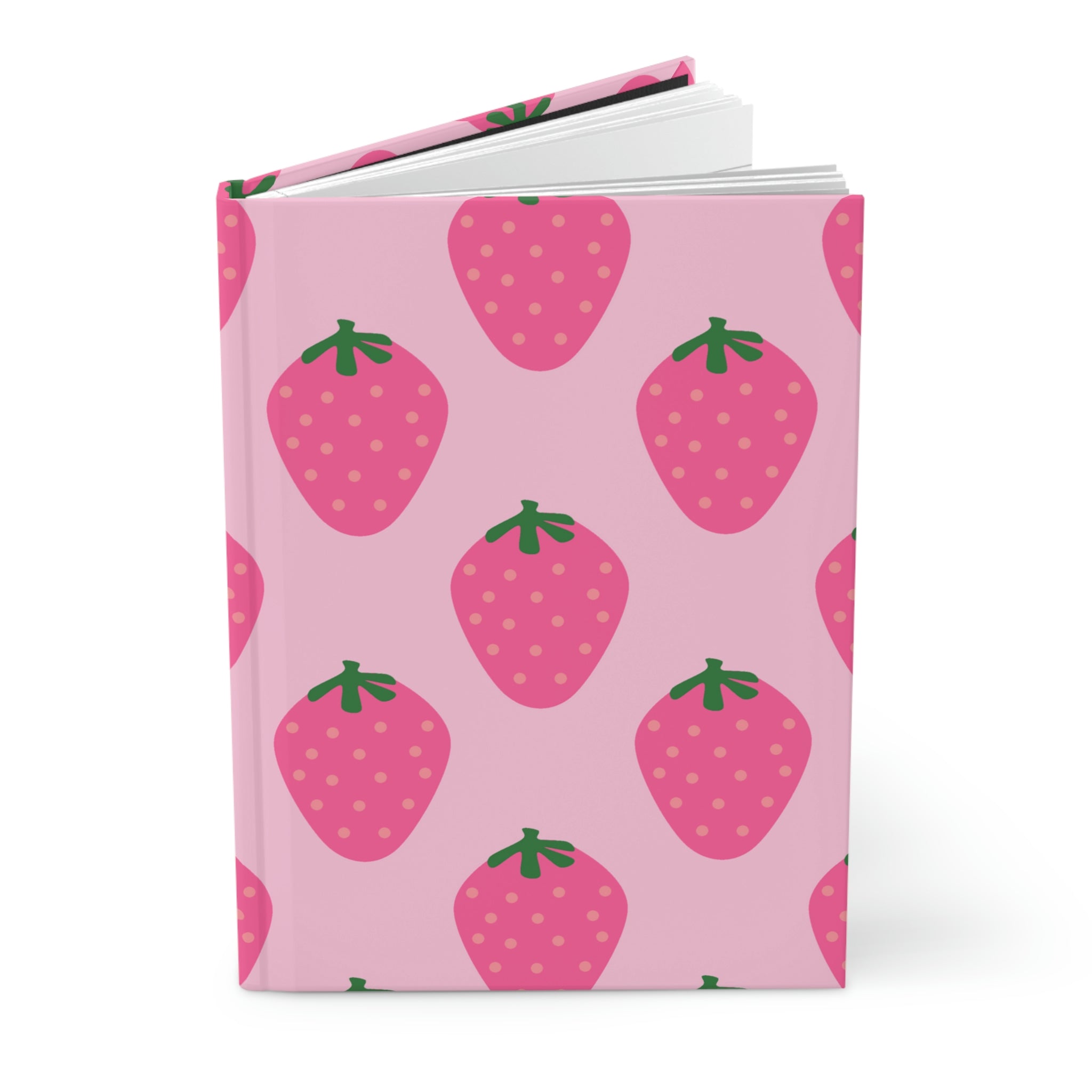 Succulent Strawberries Hardcover Matte Journal Paper products Pink Sweetheart