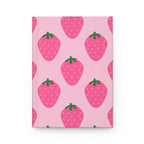 Succulent Strawberries Hardcover Matte Journal Paper products Pink Sweetheart