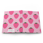 Succulent Strawberries Hardcover Matte Journal Paper products Pink Sweetheart