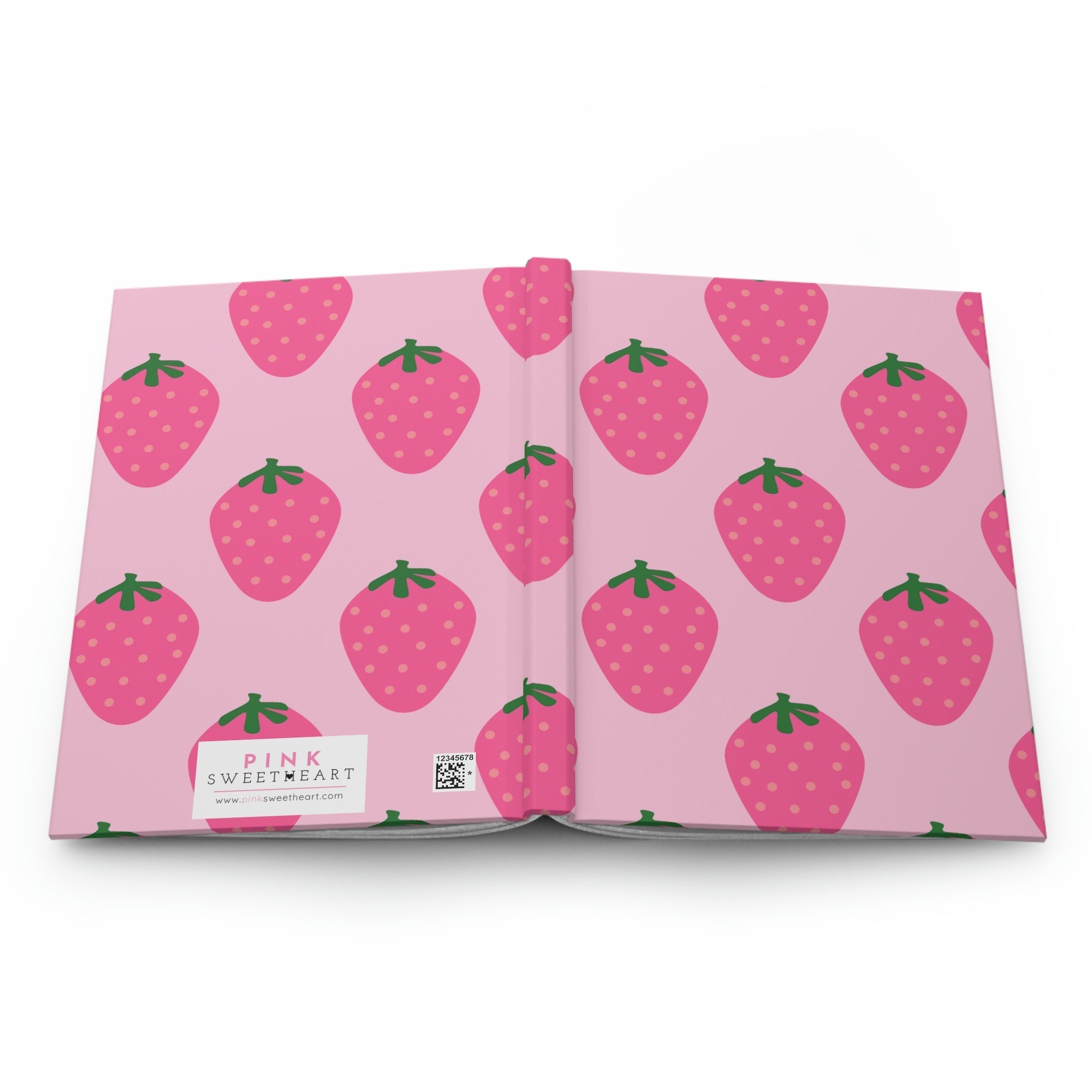 Succulent Strawberries Hardcover Matte Journal Paper products Pink Sweetheart
