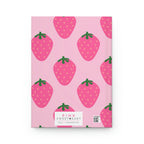 Succulent Strawberries Hardcover Matte Journal Paper products Pink Sweetheart
