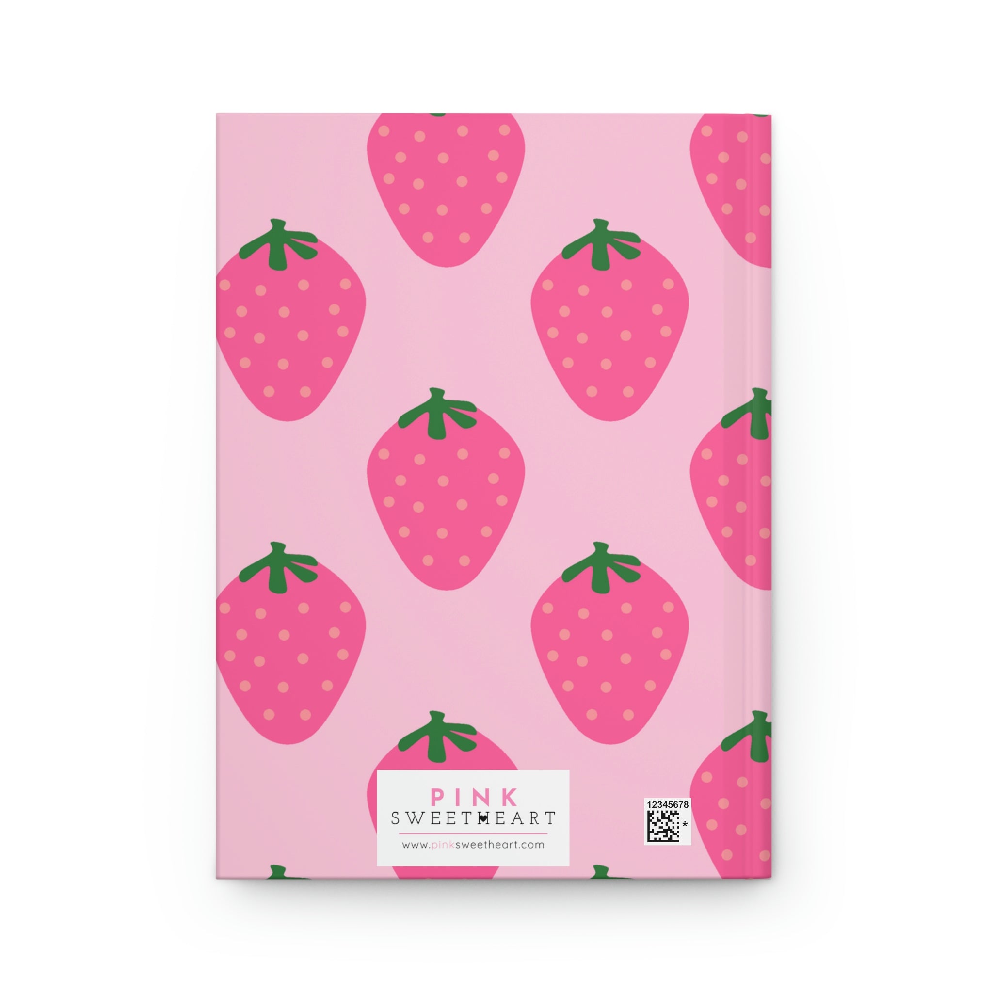 Succulent Strawberries Hardcover Matte Journal Paper products Pink Sweetheart