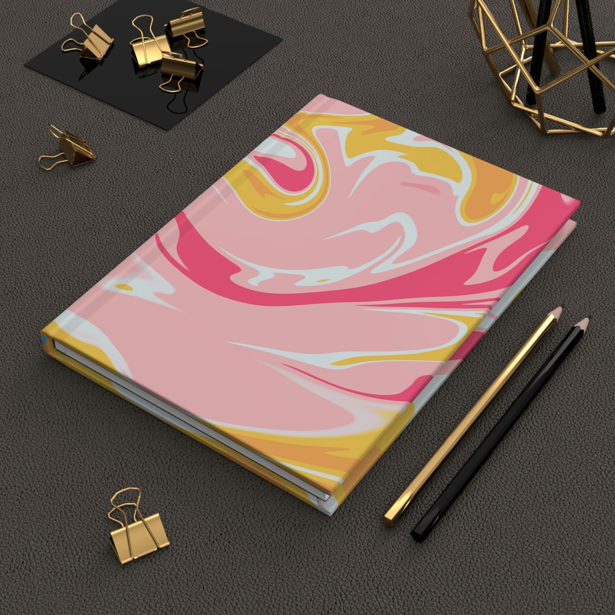 Sweet Candy Swirl Hardcover Matte Journal Paper products Pink Sweetheart