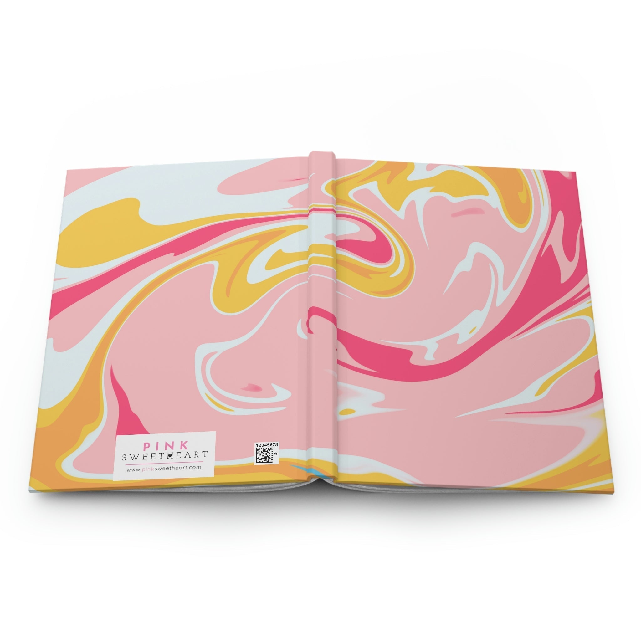 Sweet Candy Swirl Hardcover Matte Journal Paper products Pink Sweetheart