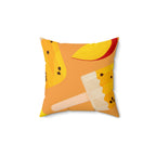 Sweet Peach Popsicle Square Pillow Home Decor Pink Sweetheart
