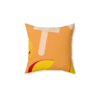 Sweet Peach Popsicle Square Pillow Home Decor Pink Sweetheart