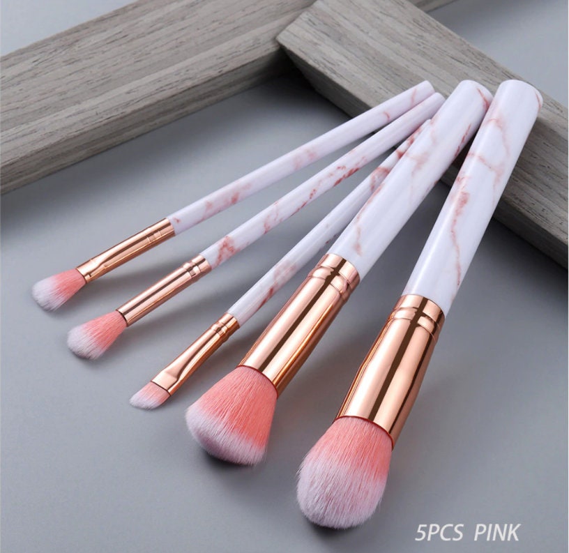 Swirled Marbled Cosmetic Makeup Brushes Makeup Brushes Pink Sweetheart