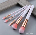 Swirled Marbled Cosmetic Makeup Brushes 5pc - Pink Sweetheart