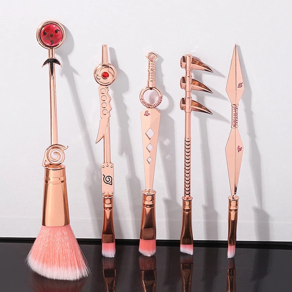 Symbols of Naruto Anime Manga Makeup Brush Set Makeup Brushes Pink Sweetheart