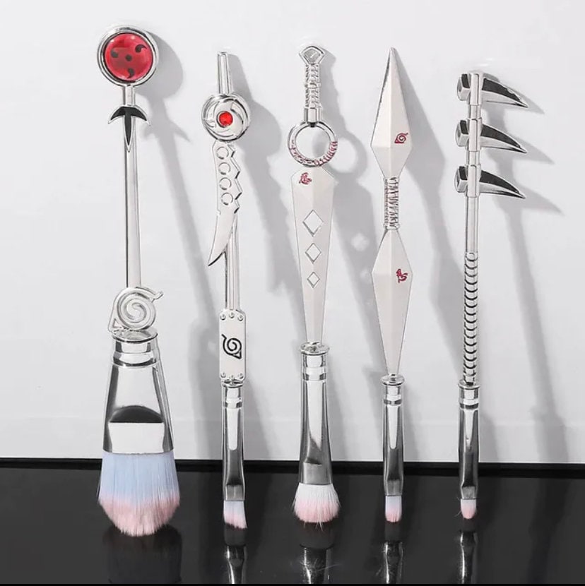 Symbols of Naruto Anime Manga Makeup Brush Set Makeup Brushes Pink Sweetheart