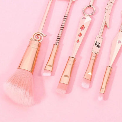 Symbols of Naruto Anime Manga Makeup Brush Set Makeup Brushes Pink Sweetheart