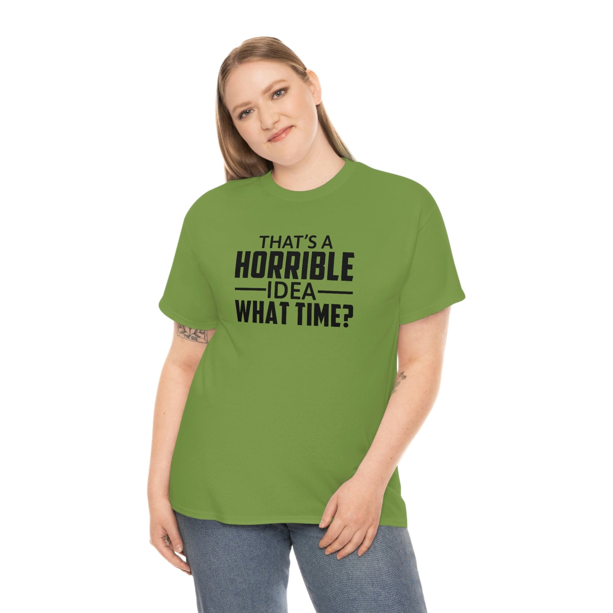 That's a Horrible Idea Cotton Tee T-Shirt Pink Sweetheart