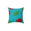 The Cherry Life Square Pillow - Pink Sweetheart