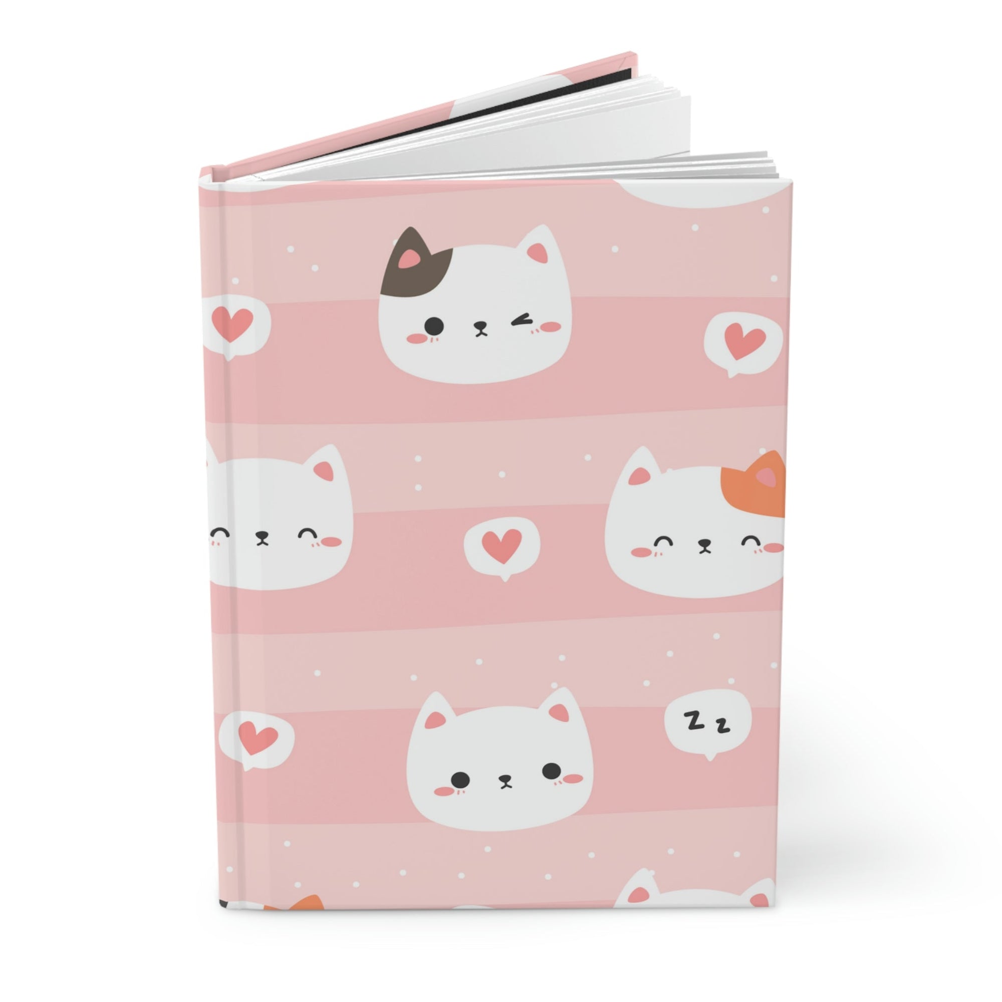 The Content Kitty Hardcover Matte Journal Paper products Pink Sweetheart