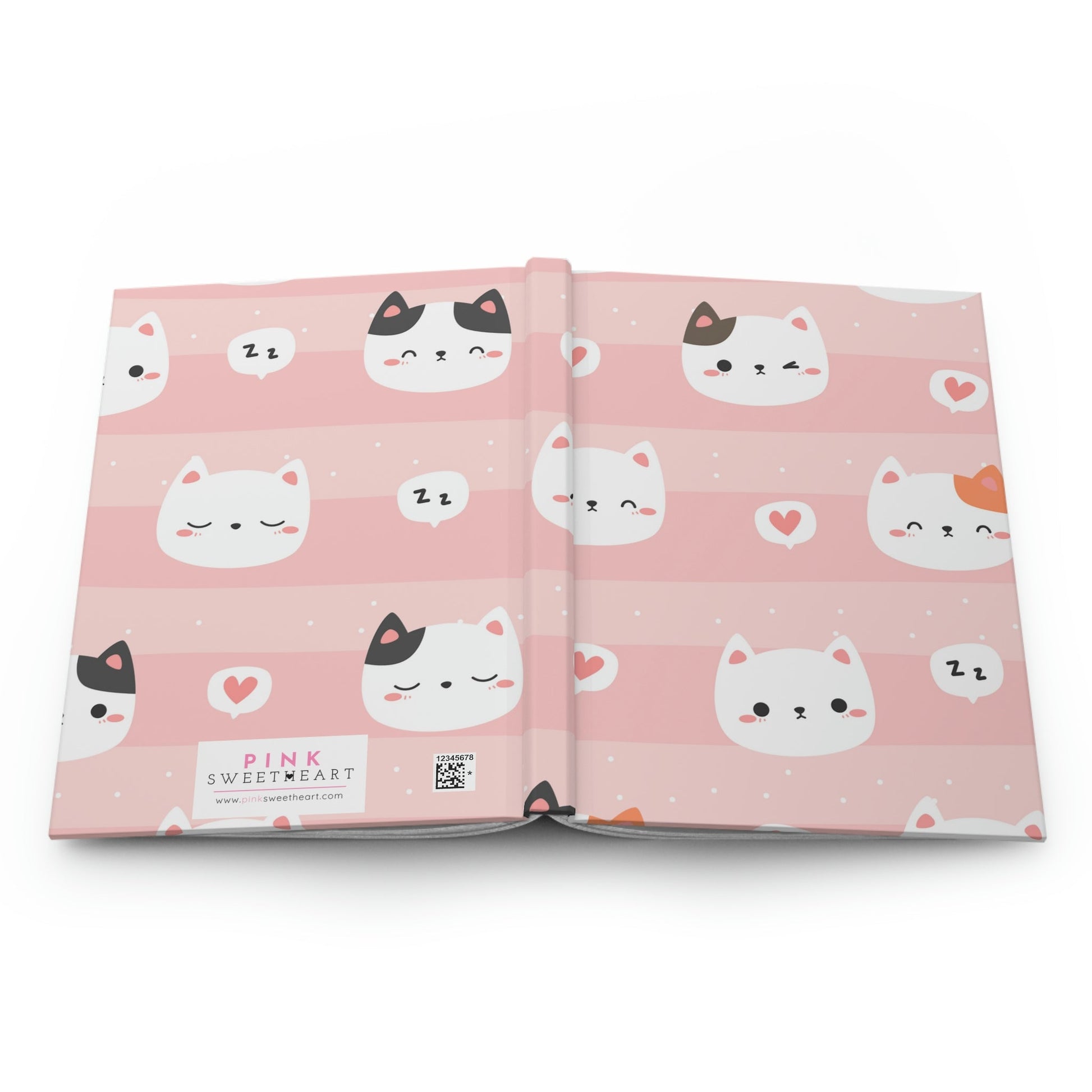The Content Kitty Hardcover Matte Journal Paper products Pink Sweetheart
