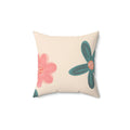 The Flower Girl Square Pillow - Pink Sweetheart