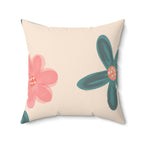 The Flower Girl Square Pillow Home Decor Pink Sweetheart
