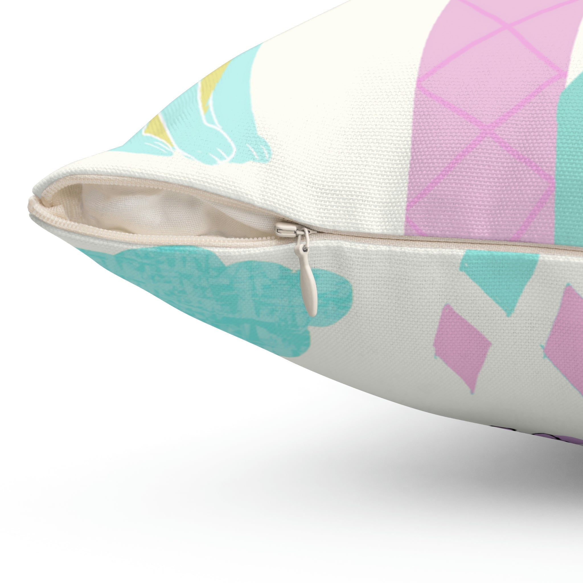 The Kitten Castle Square Pillow Home Decor Pink Sweetheart