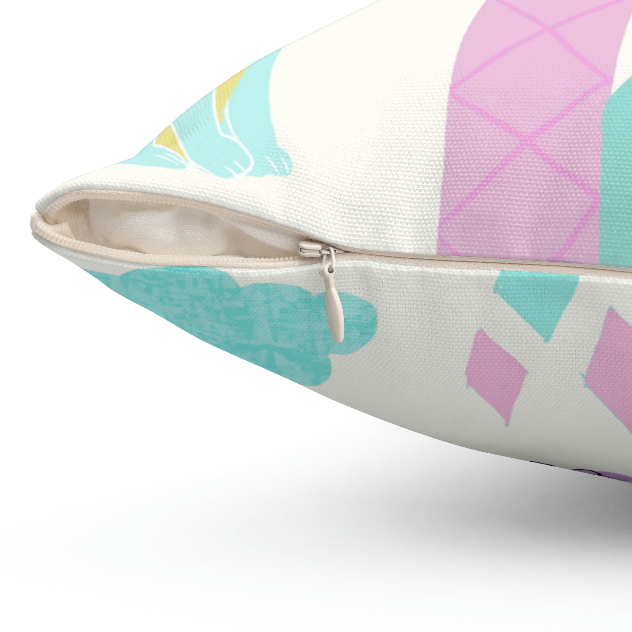 The Kitten Castle Square Pillow Home Decor Pink Sweetheart