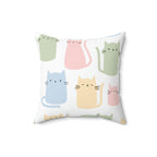 The Kitten Clan Shapes Square Pillow Home Decor Pink Sweetheart