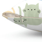 The Kitten Clan Shapes Square Pillow Home Decor Pink Sweetheart